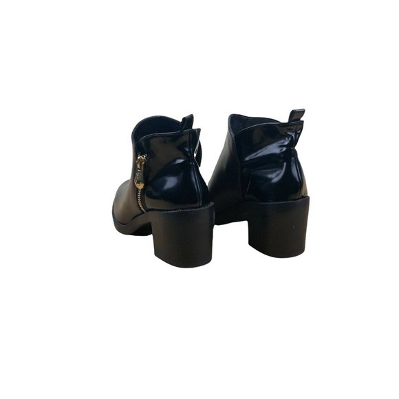 ZARA Trafaluc Black Leather Zip Pointed Toe Fashion Boots Women Size 36 EUR US 6 - Picture 9 of 12